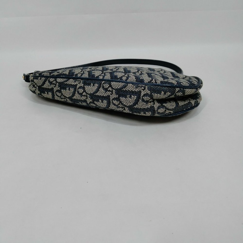 100% Authentic Christian Dior Blue Canvas Hand Bag - Picture 5 of 10